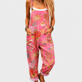 Overol Estampado Floral Rosa