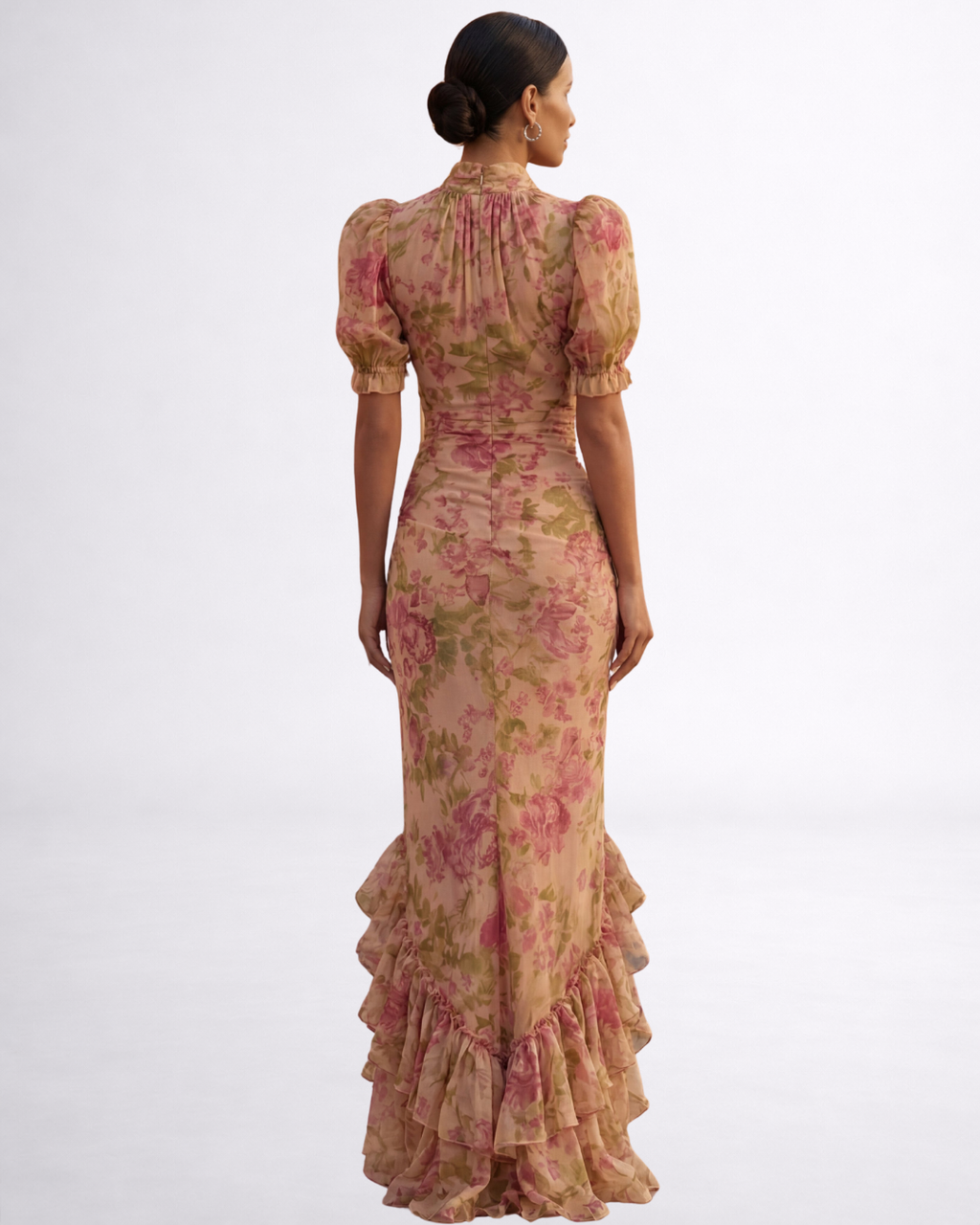 Diana | Vestido Largo Floral en Chifón