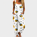Overol Estampado Abejas Blanco