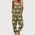 Overol Estampado Verde Oliva