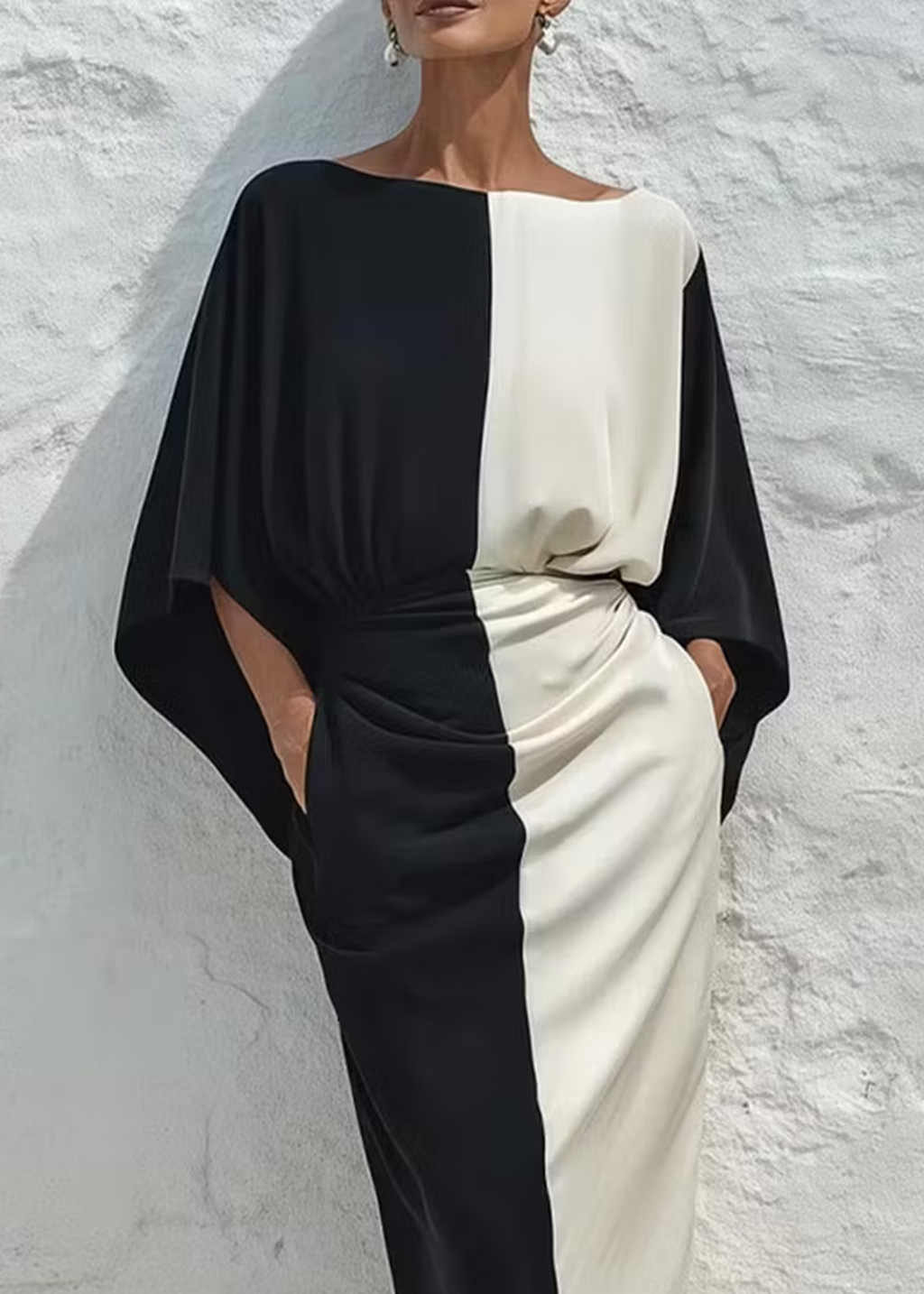 Nieves - Conjunto de Dos Piezas Blanco y Negro