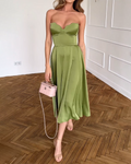 Carolina | Elegante Vestido Midi Strapless