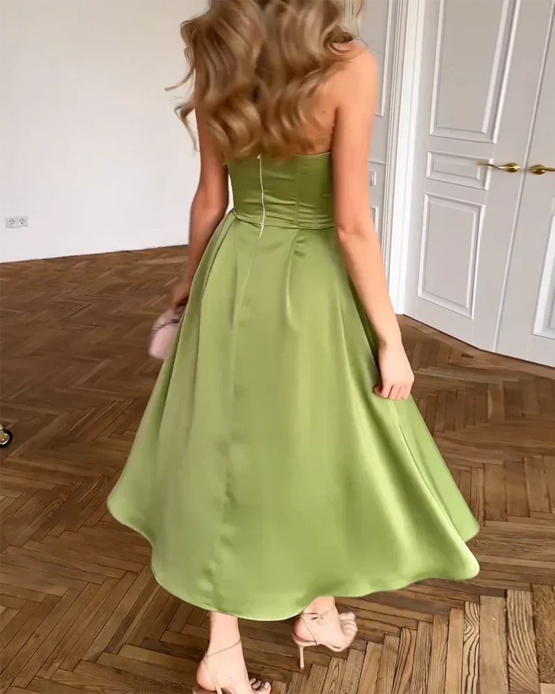 Carolina | Elegante Vestido Midi Strapless