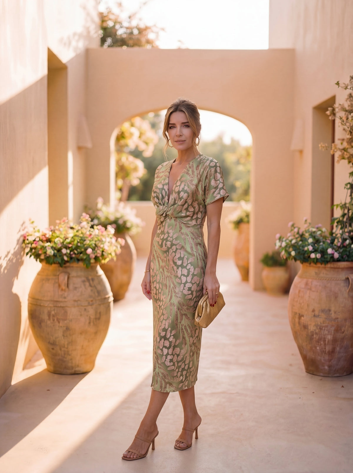 Andrea | Vestido elegante en tela ligera y fluida