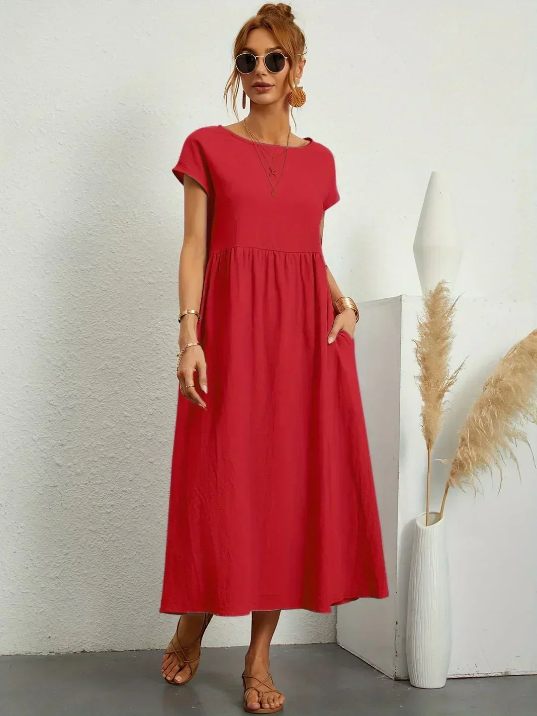 Gabriela | Vestido midi fluido de elegancia atemporal