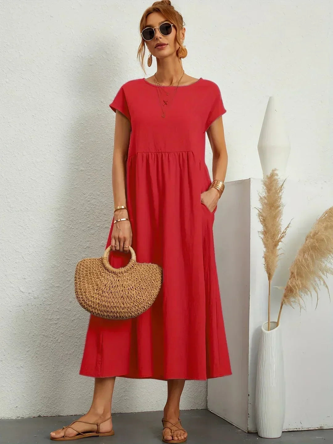 Gabriela | Vestido midi fluido de elegancia atemporal