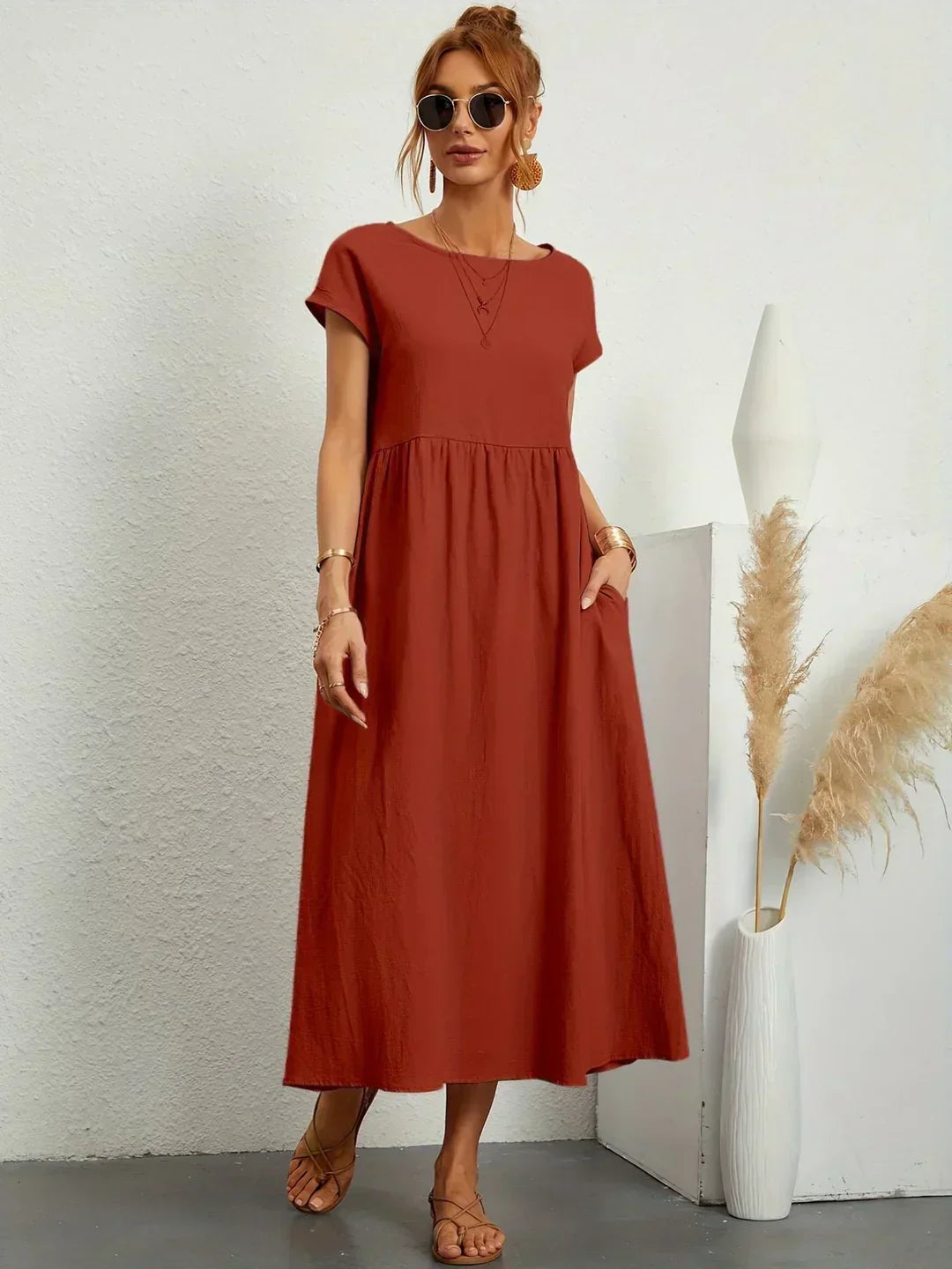Gabriela | Vestido midi fluido de elegancia atemporal