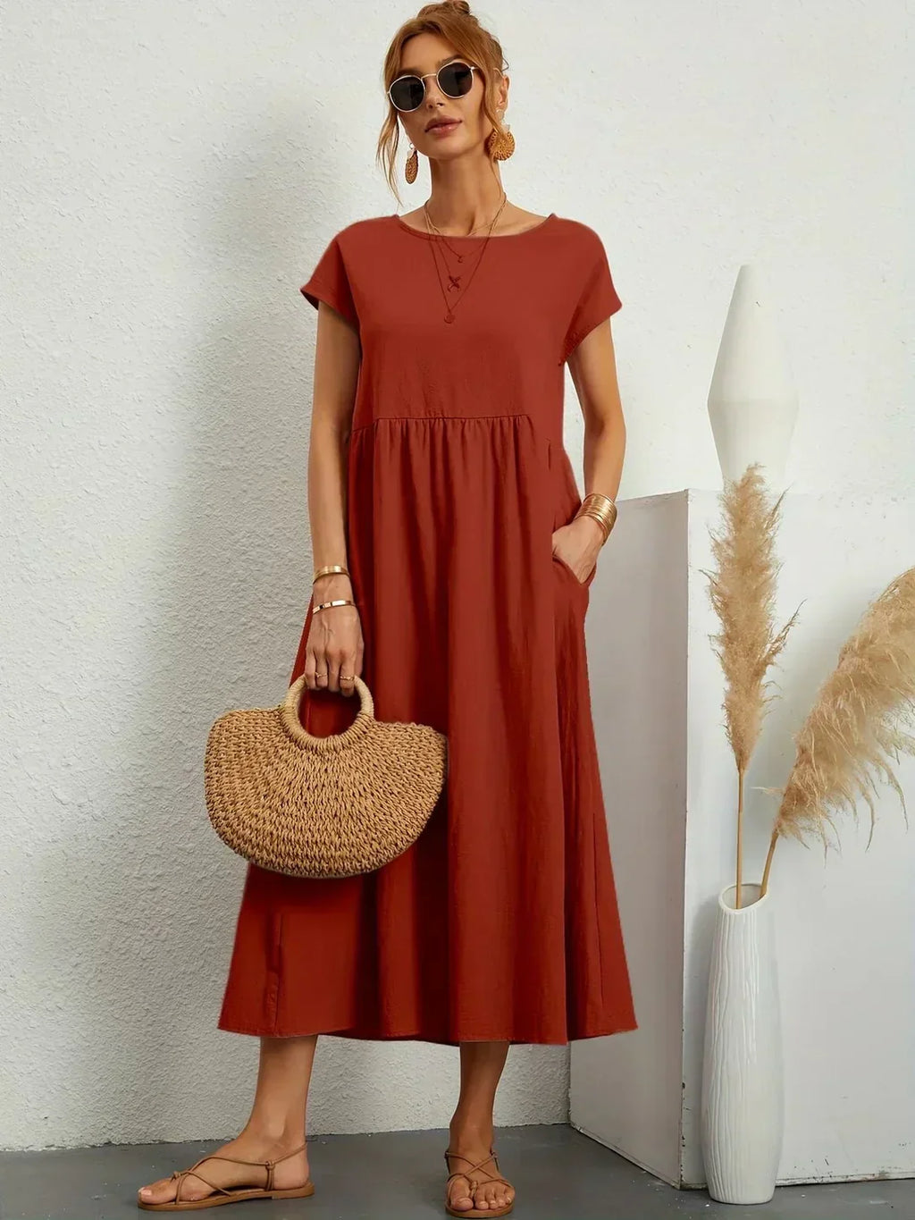 Gabriela | Vestido midi fluido de elegancia atemporal