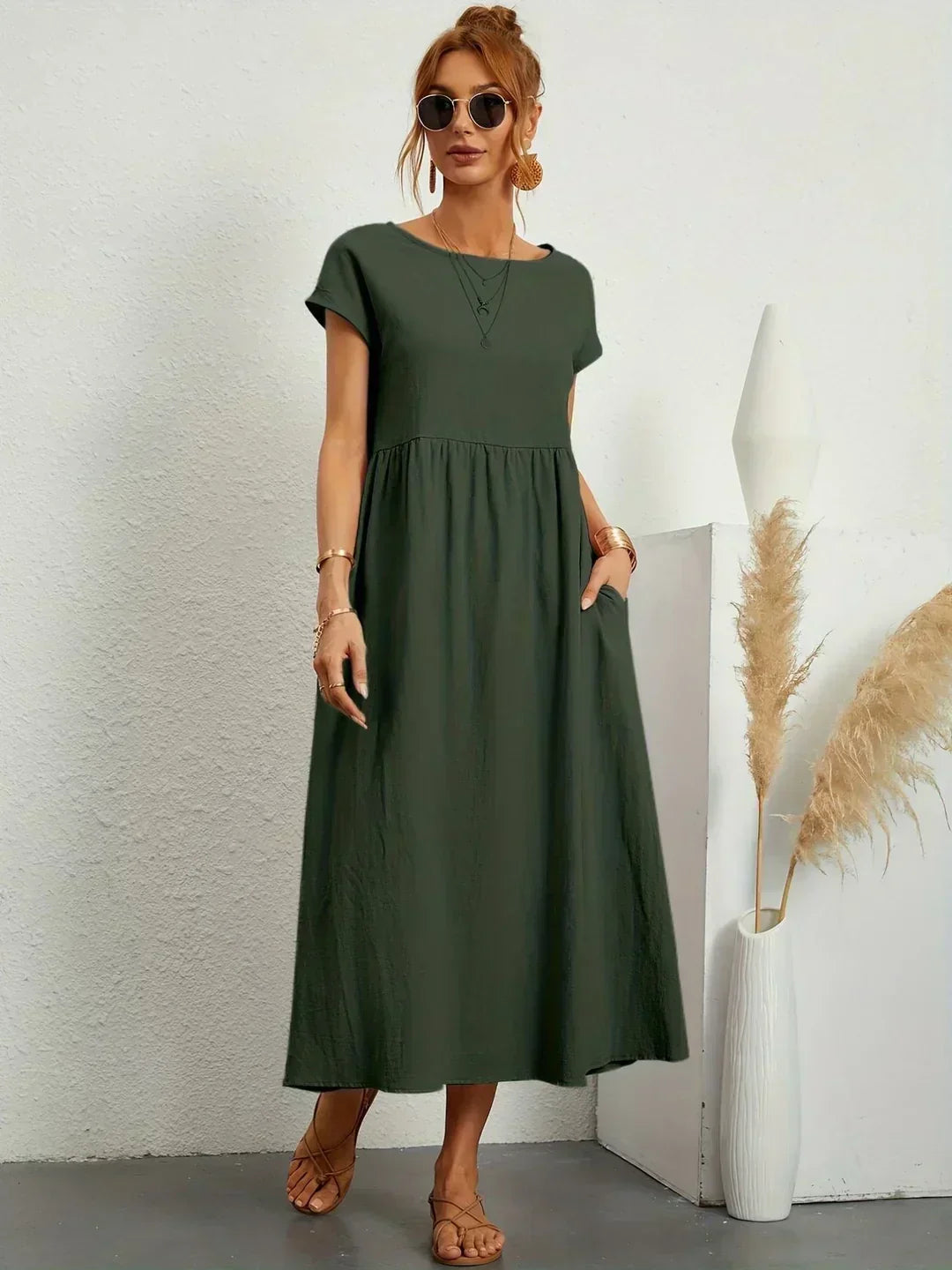 Gabriela | Vestido midi fluido de elegancia atemporal