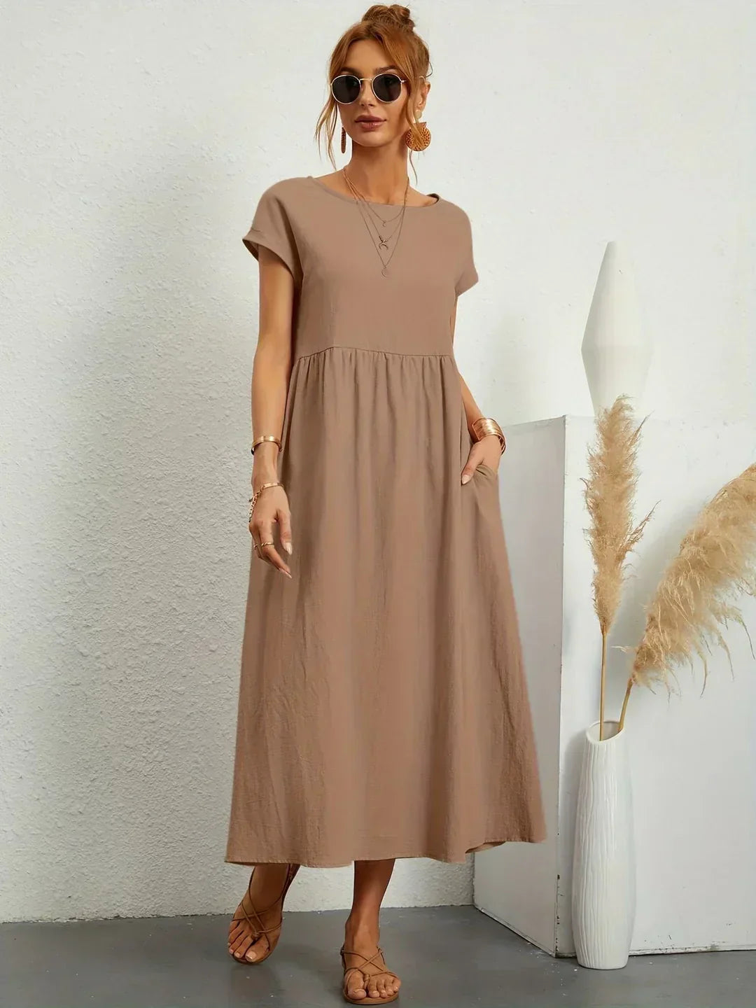 Gabriela | Vestido midi fluido de elegancia atemporal