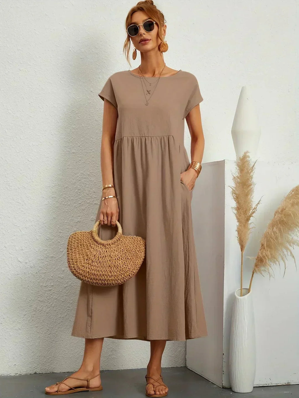 Gabriela | Vestido midi fluido de elegancia atemporal