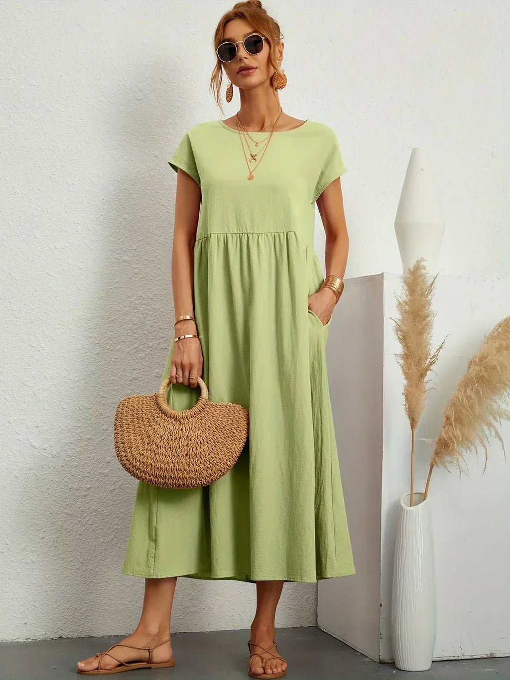 Gabriela | Vestido midi fluido de elegancia atemporal
