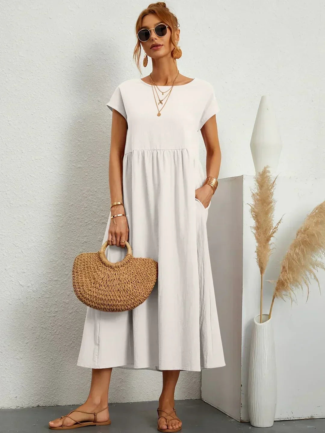 Gabriela | Vestido midi fluido de elegancia atemporal