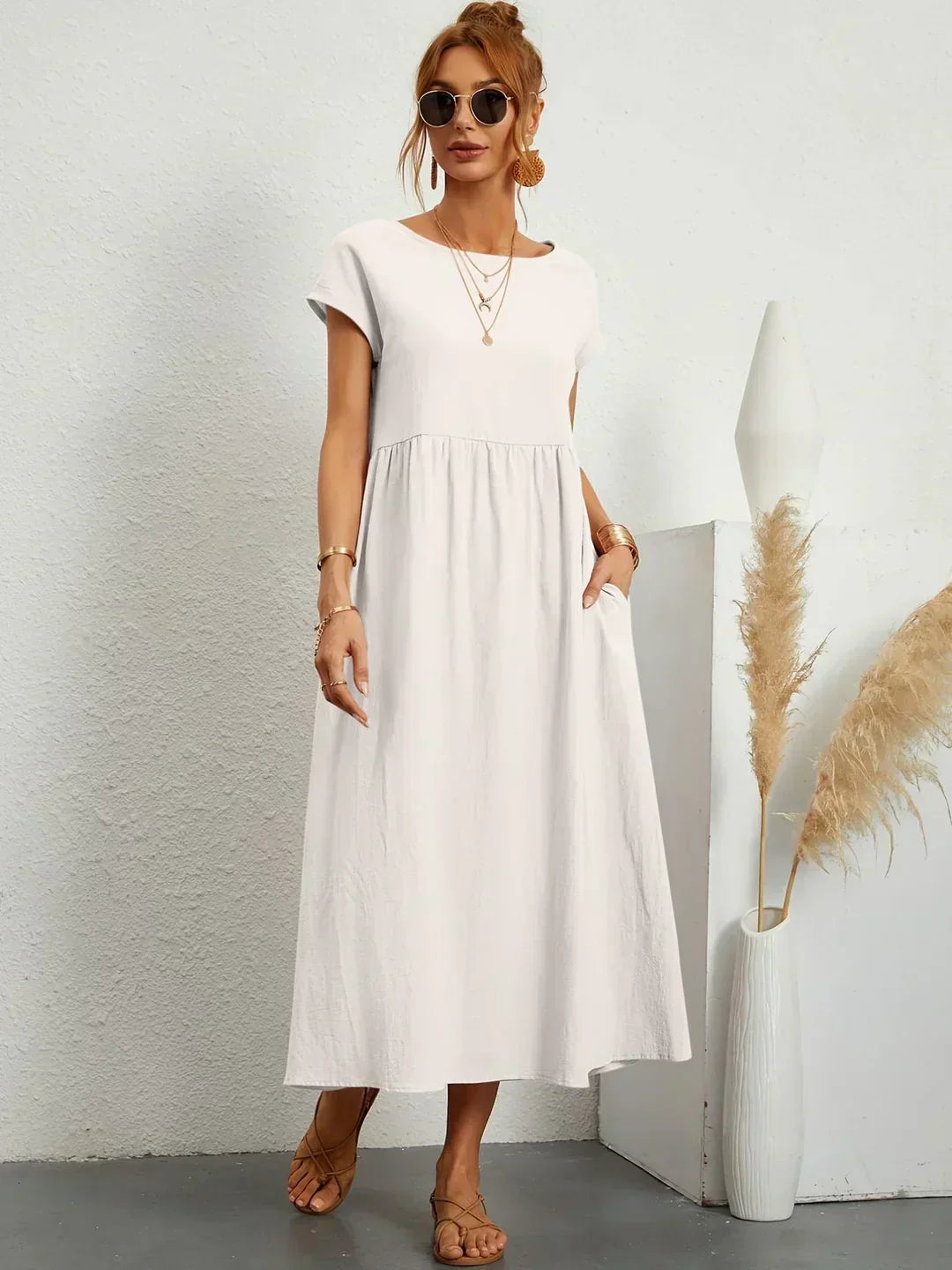 Gabriela | Vestido midi fluido de elegancia atemporal