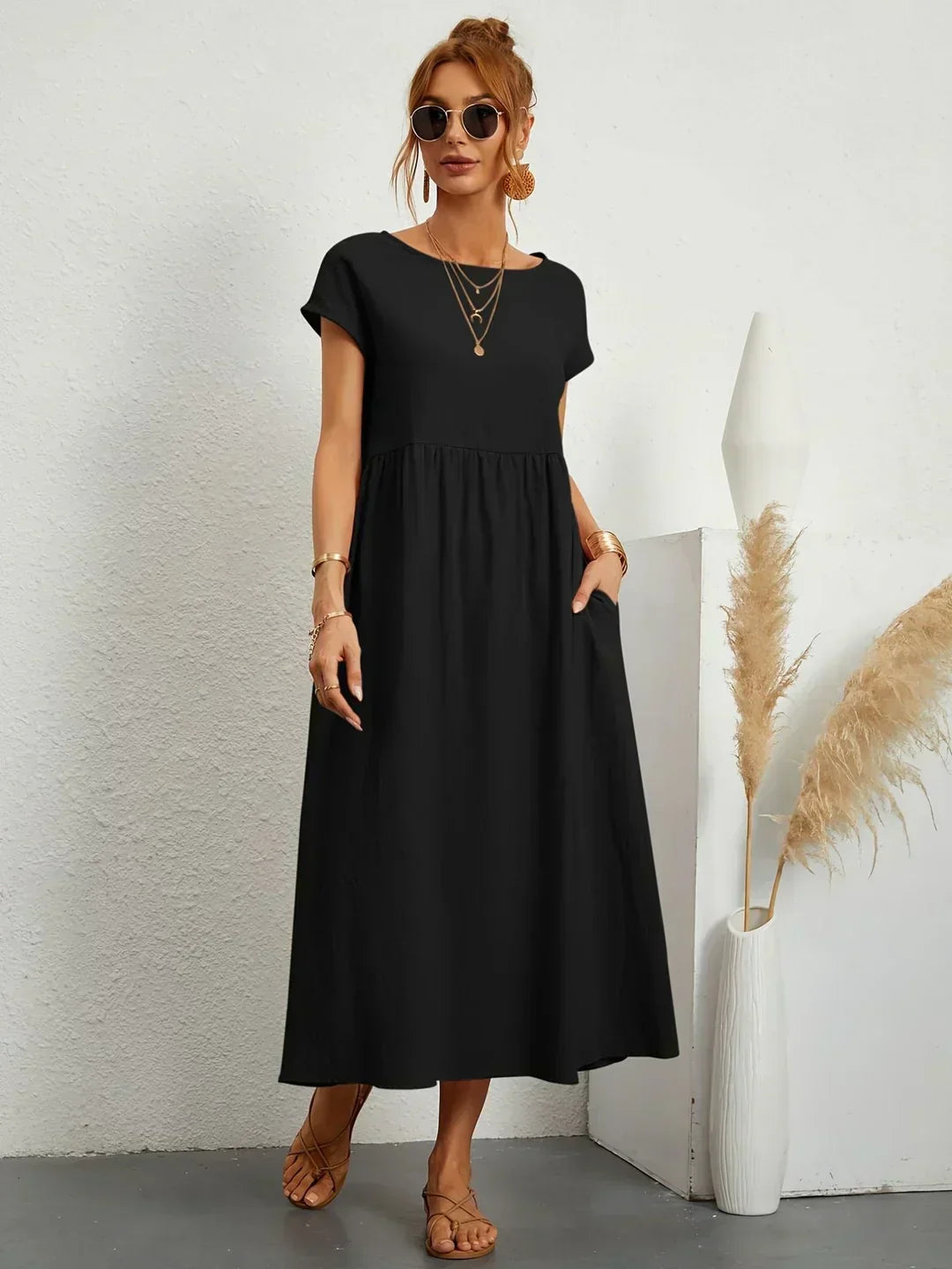 Gabriela | Vestido midi fluido de elegancia atemporal
