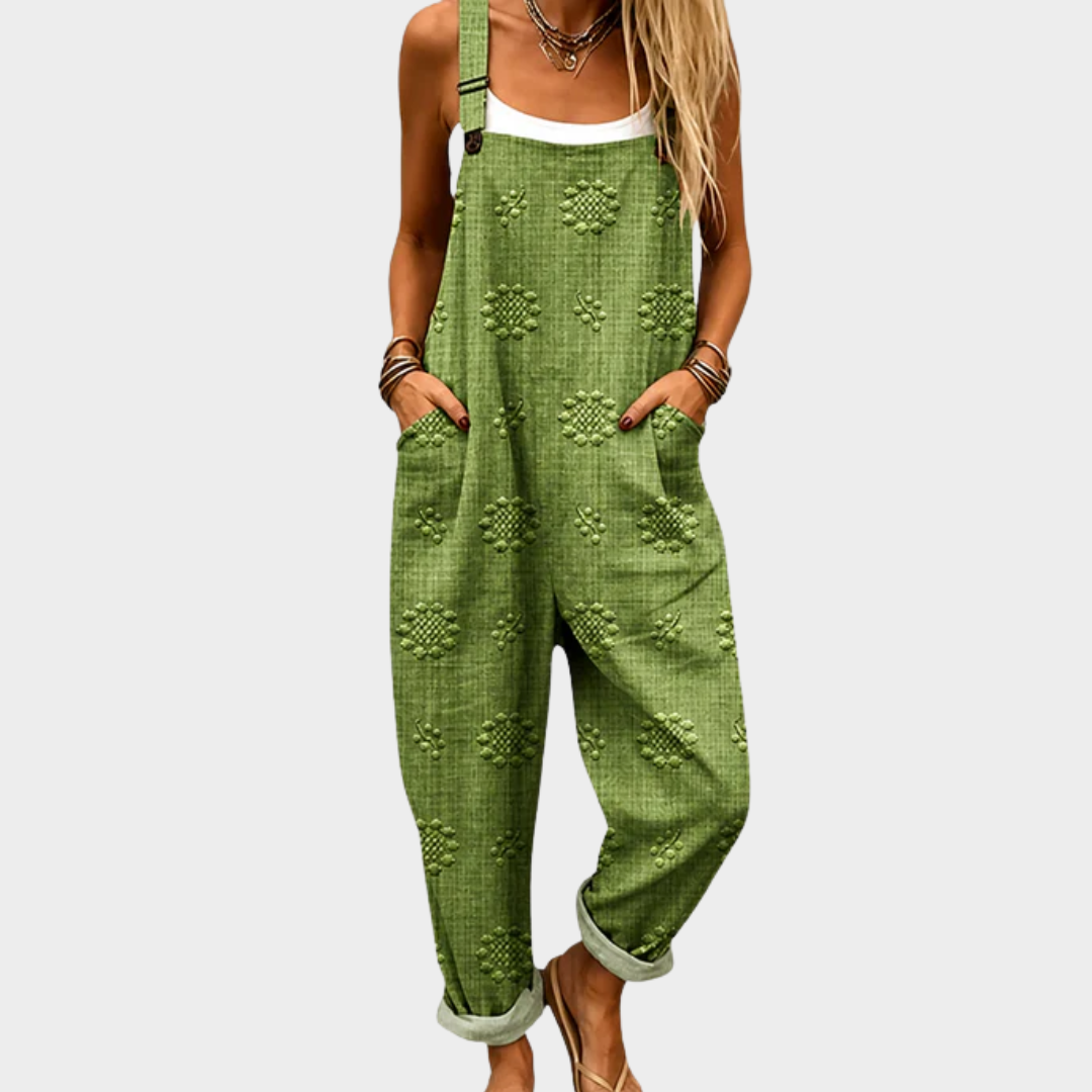 Overol Estampado Verde Menta
