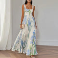 Aurora | Vestido Maxi Floral de Corte en A