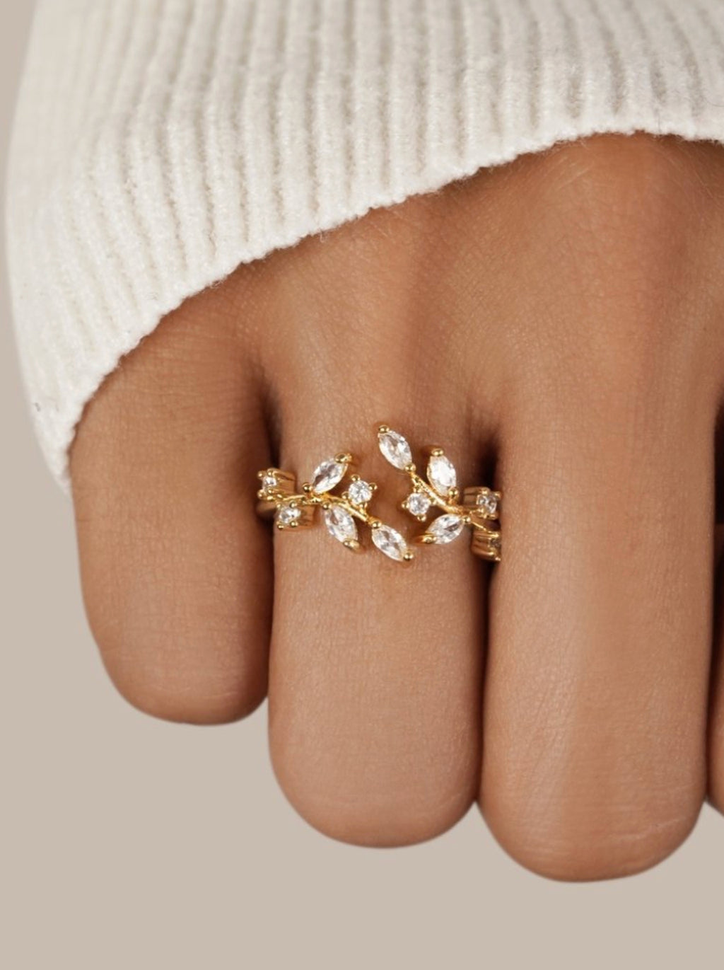 Anillo de Espiral de Cristal