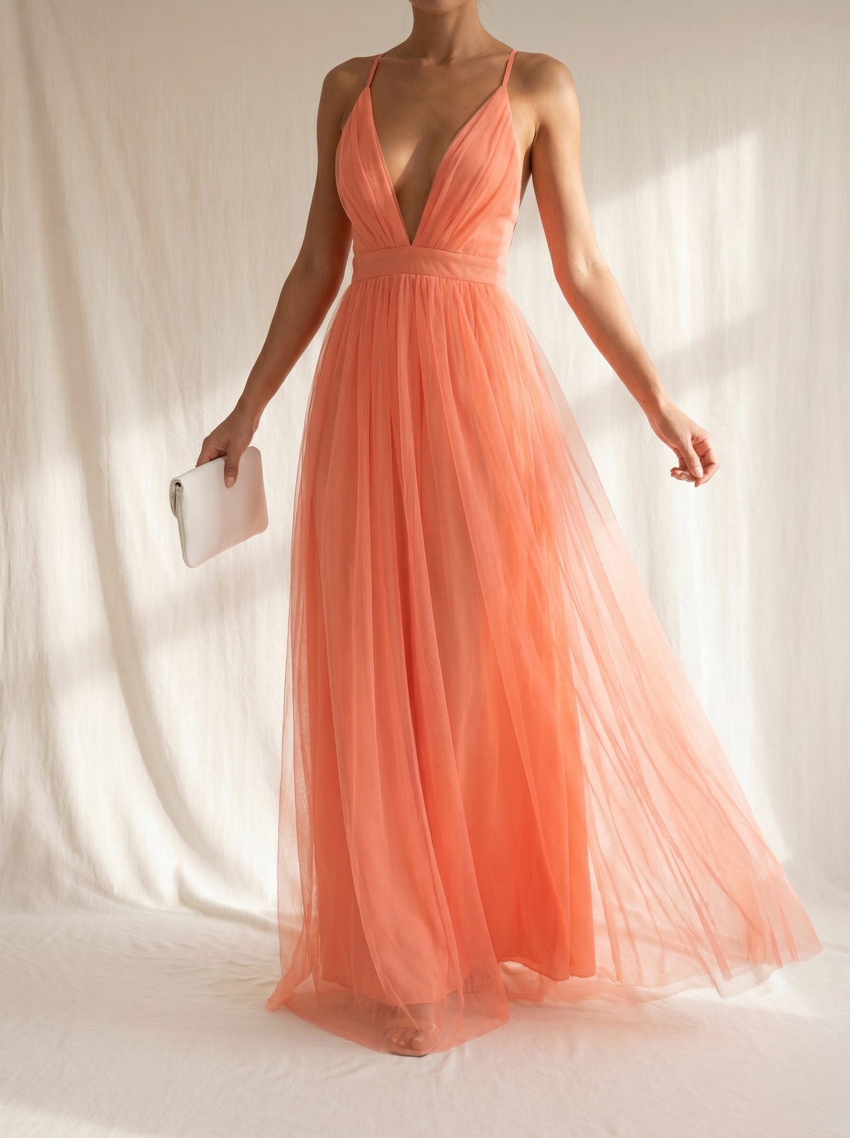 Mariana | Maxi Vestido Luz Coral