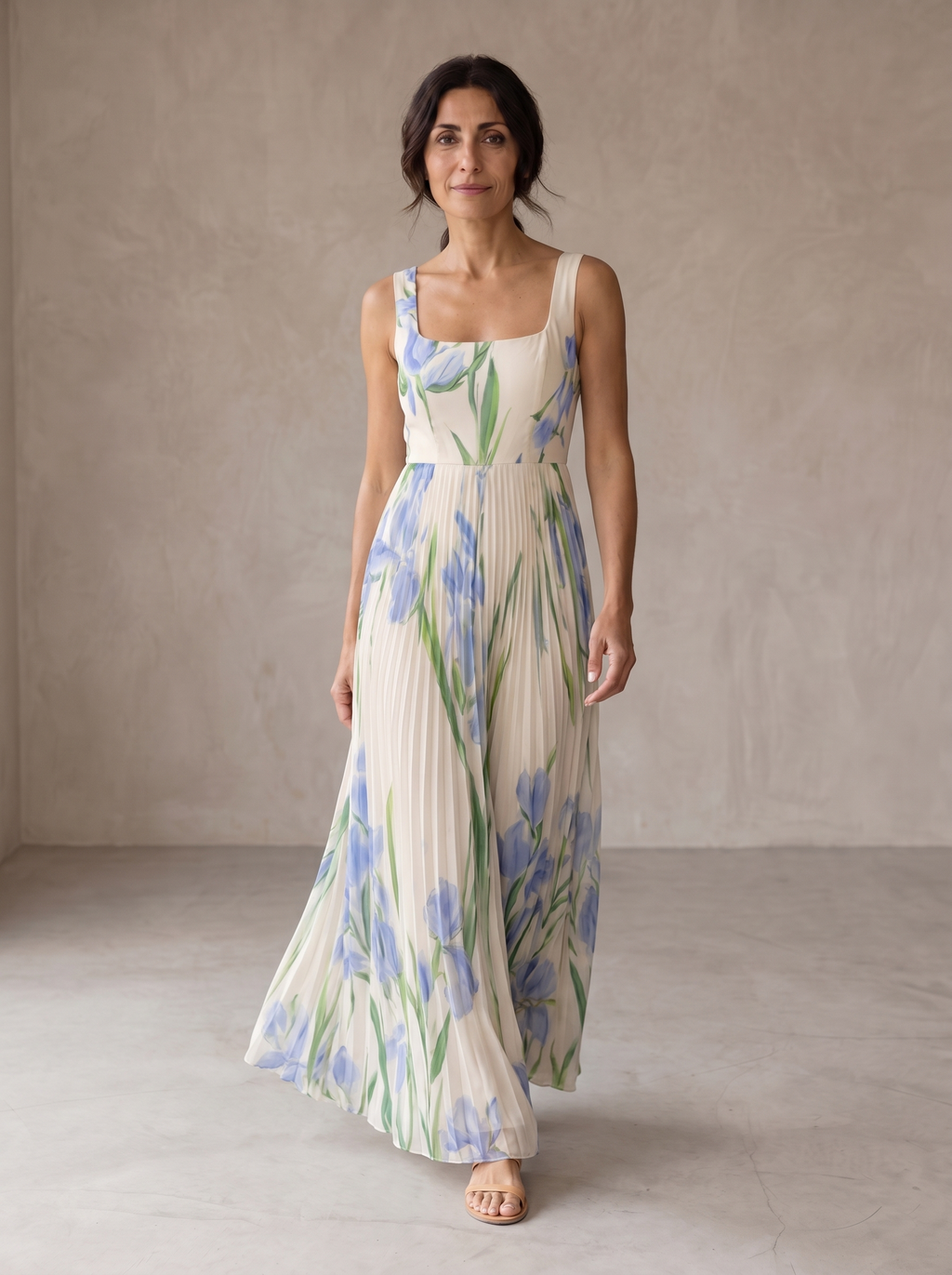 Aurora | Vestido Maxi Floral de Corte en A