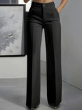 Eddi | Pantalones de talle alto elegantes de corte recto