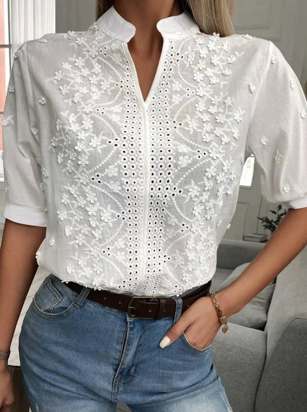 Blusa Bordada Elegance
