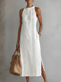 Jimena | Vestido Midi de Verano con Cuello Mao